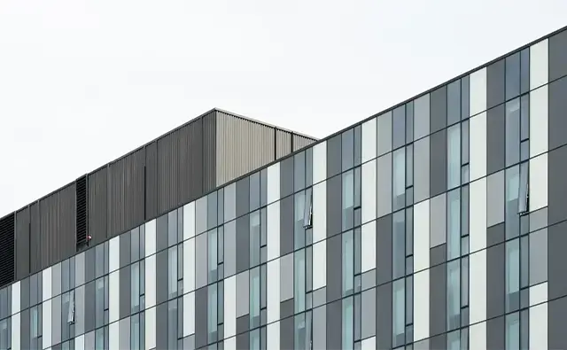 glass windows on office building