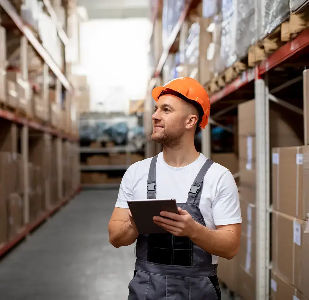 man-holding-tablet-warehouse-Text-Block-Image