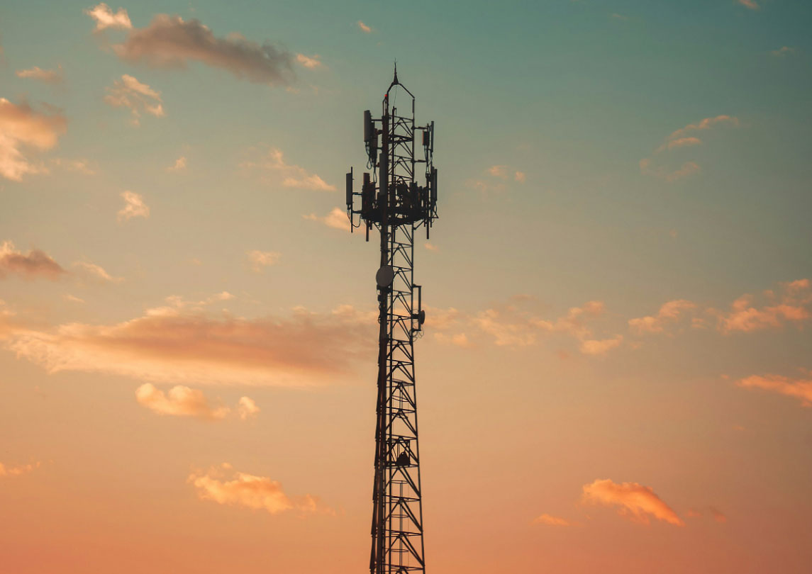 telephone tower in skyline